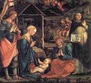 Fra Filippo Lippi, The Adoration of the Infant Jesus with St George and St Vincent Ferrer